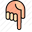 dedo de dar clic aquí
