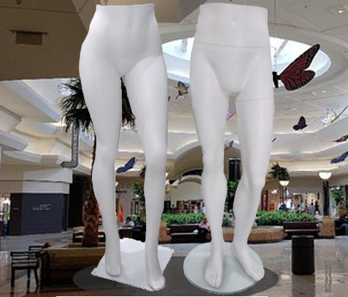 Maniquies para pantalones medio cuerpo de mujer y hombre plastico o fibra de vidrio