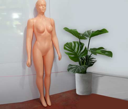Maniqui de mujer cuerpo completo plastico duro