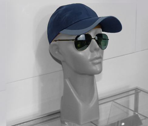 Cabeza de Plástico para exhibir gorras, lentes de plástico varios colores